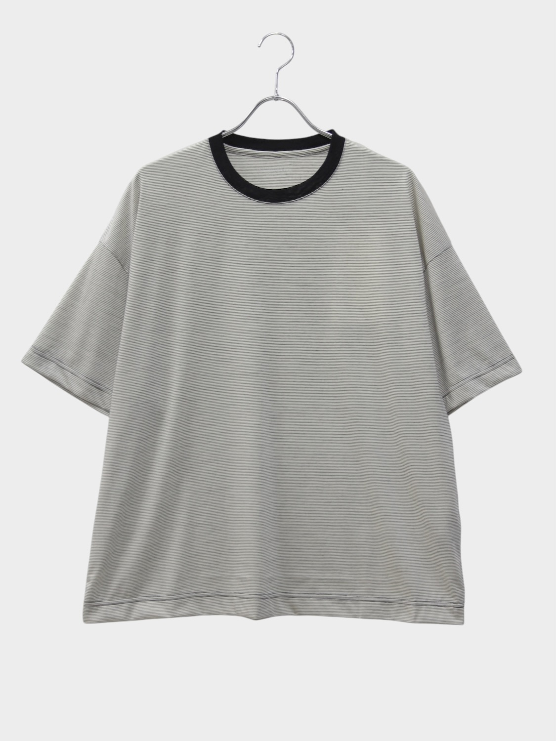 KANEMASA PHIL. 32G WOOL STRIPE SS TEE BEIGE 2026AW