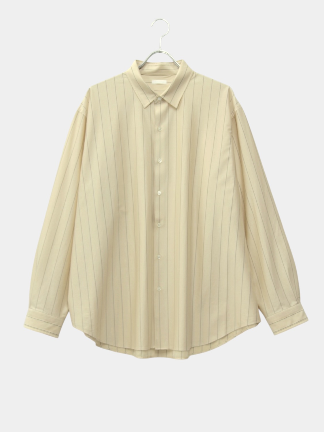 KANEMASA PHIL. 46G STRIPE ATMOSPHERE SHIRT BEIGE NAVY 【継続品番】