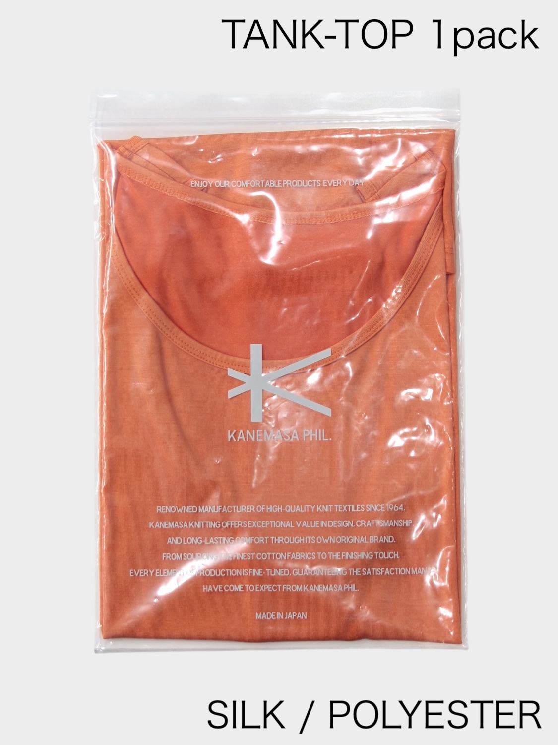 KANEMASA PHIL. 22G SILK PACK TANK ORANGE