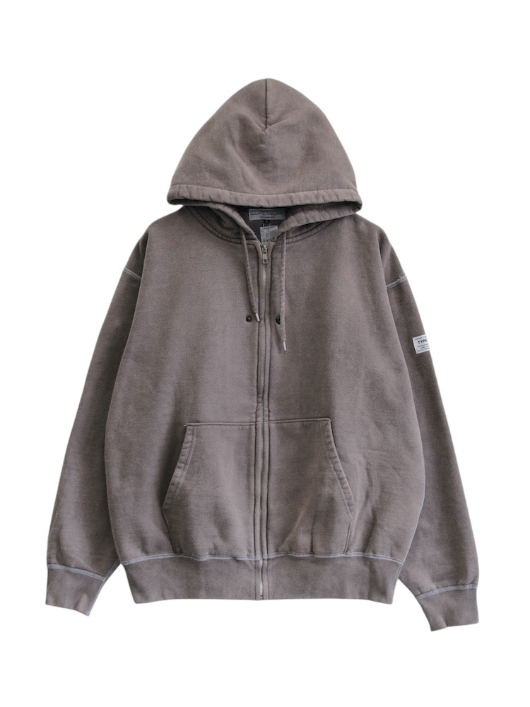 elephant TRIBAL fabrics Fade Zip Up Hoodie FADE BROWN 2025AW