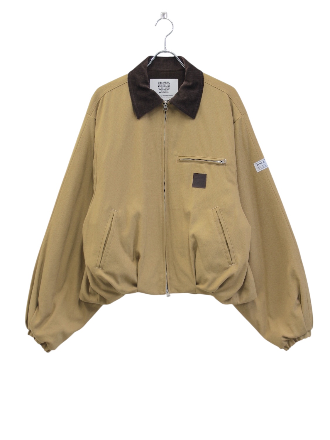 elephant TRIBAL fabrics Puffer Tuck Work Jacket BEIGE 2025AW