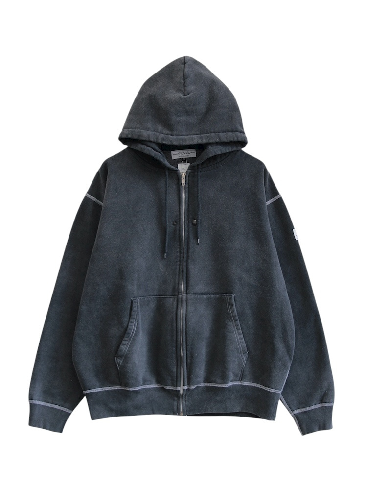 elephant TRIBAL fabrics Fade Zip Up Hoodie FADE BLACK 2025AW