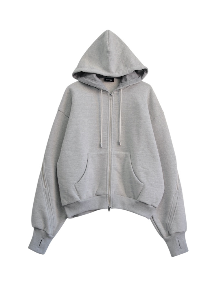ROTOL FOAMORA SWEAT ZIP HOODIE HEATHER GRAY 2025AW