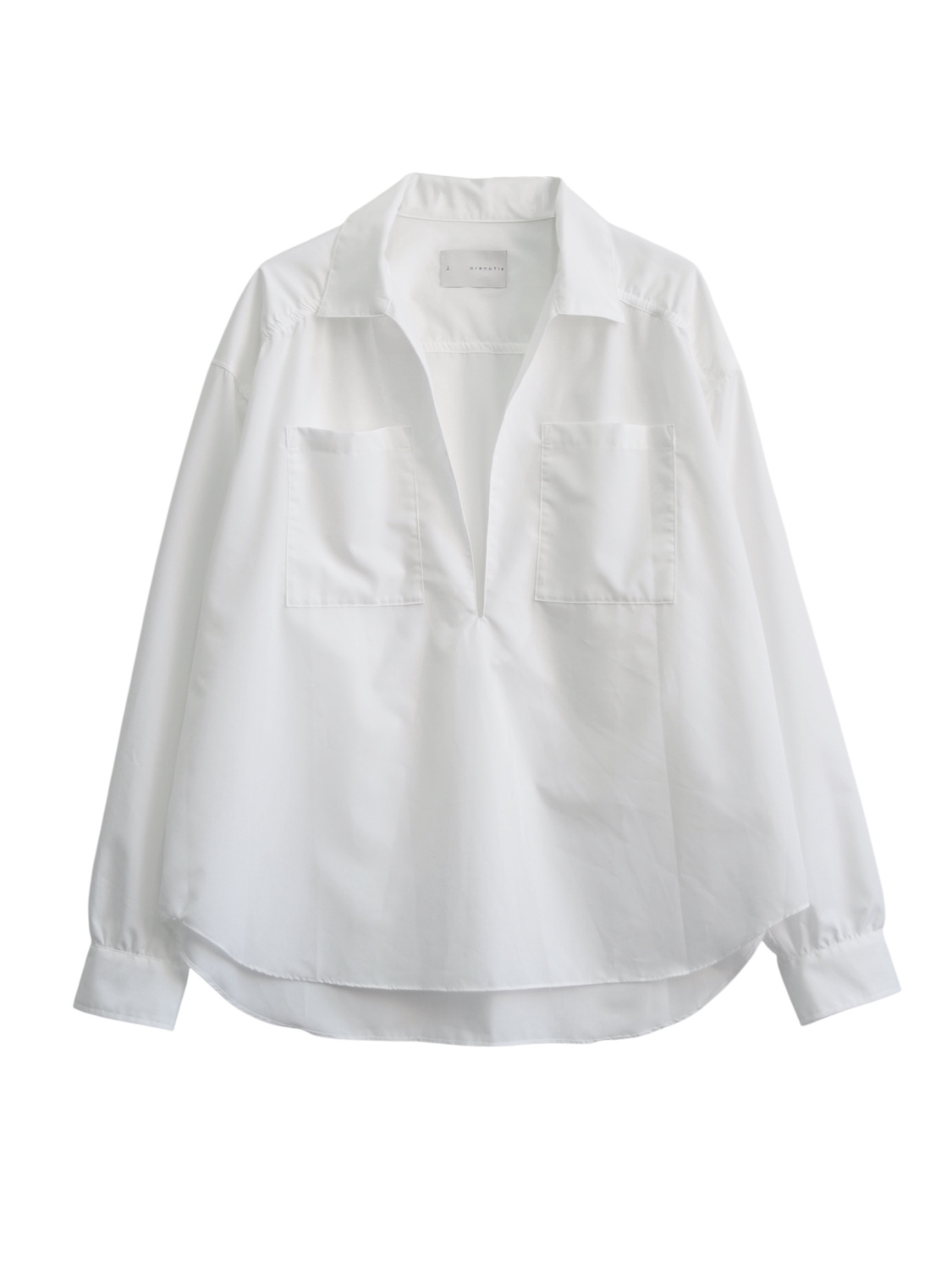 arenotis Rayon Broad Gathered Skipper Shirt WHITE 2025AW