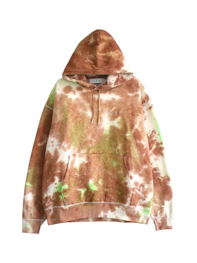 bal LOGO TIE DYE HOODIE by YUKIDYE CAMEL