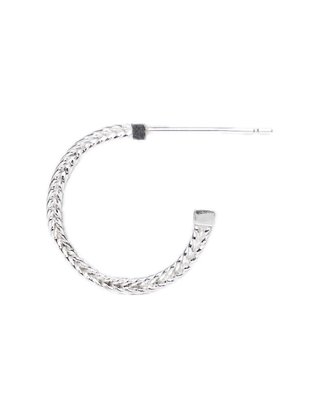 ephemeral ROPE PATTERN PIERCE SILVER