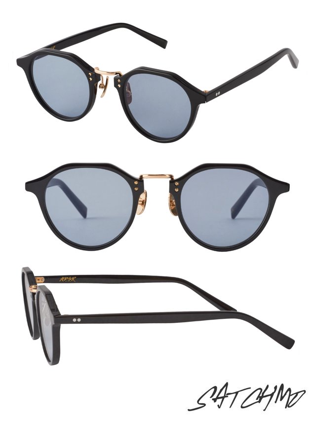 A.D.S.R. SATCHMO 01g SHINY BLACK/GOLD (Lt.BLUE)