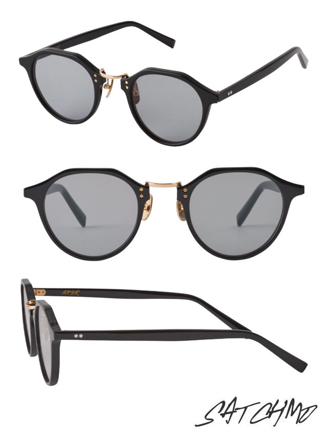 A.D.S.R. SATCHMO 01g SHINY BLACK/GOLD (Lt.GRAY)