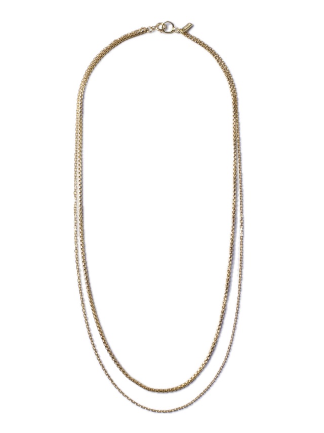 ephemeral VENETIAN LAYERED CHAIN NECKLACE GOLD