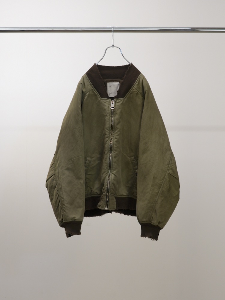 ANCELLM FADED BOMBER JACKET KHAKI 2025AW