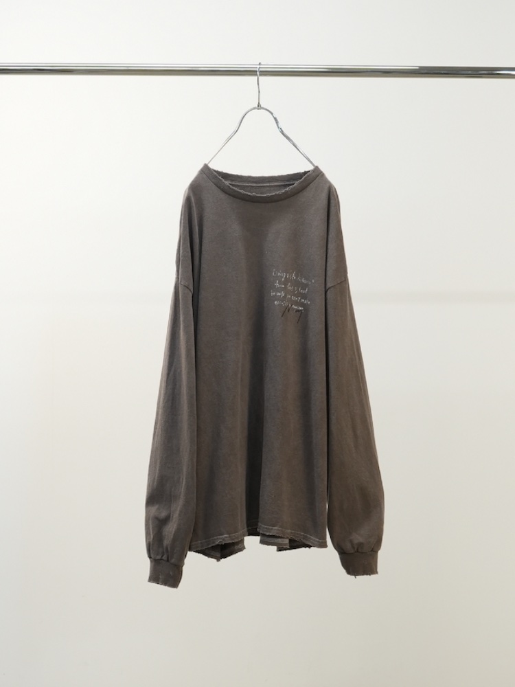 ANCELLM MESSAGE LS T-SHIRT BROWN 2025AW