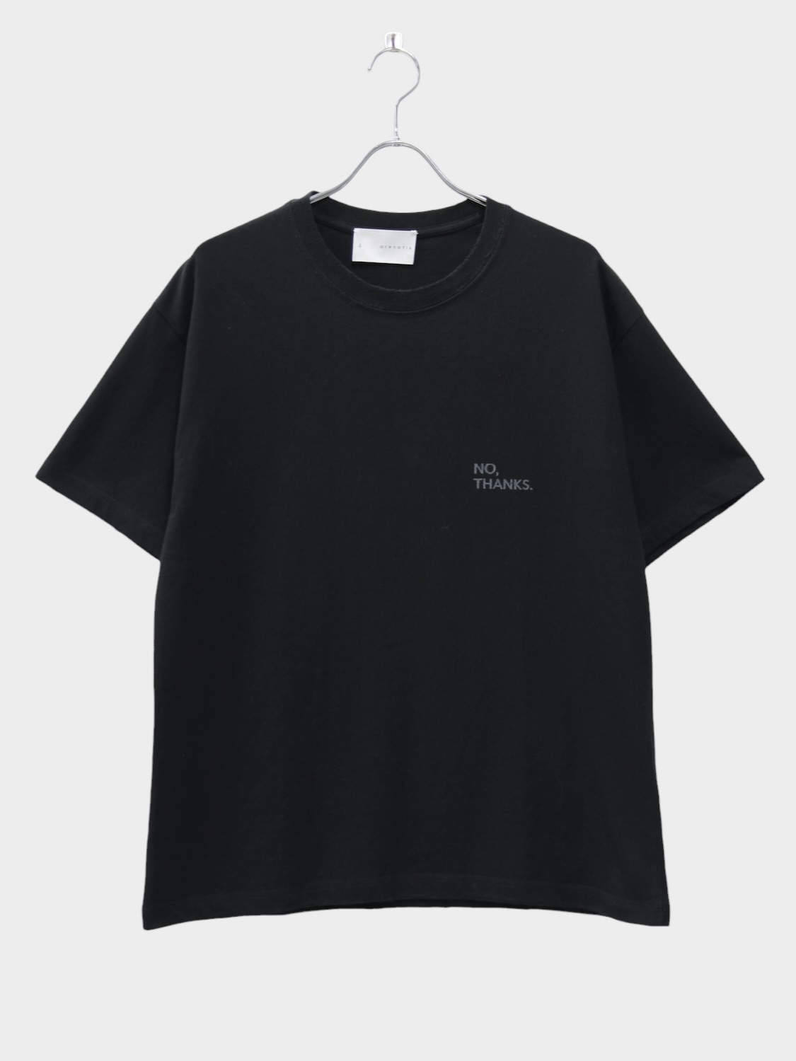 arenotis ANTIBACTERIAL COTTON FAUX BAND TOUR T-SHIRT BLACK 2026SS