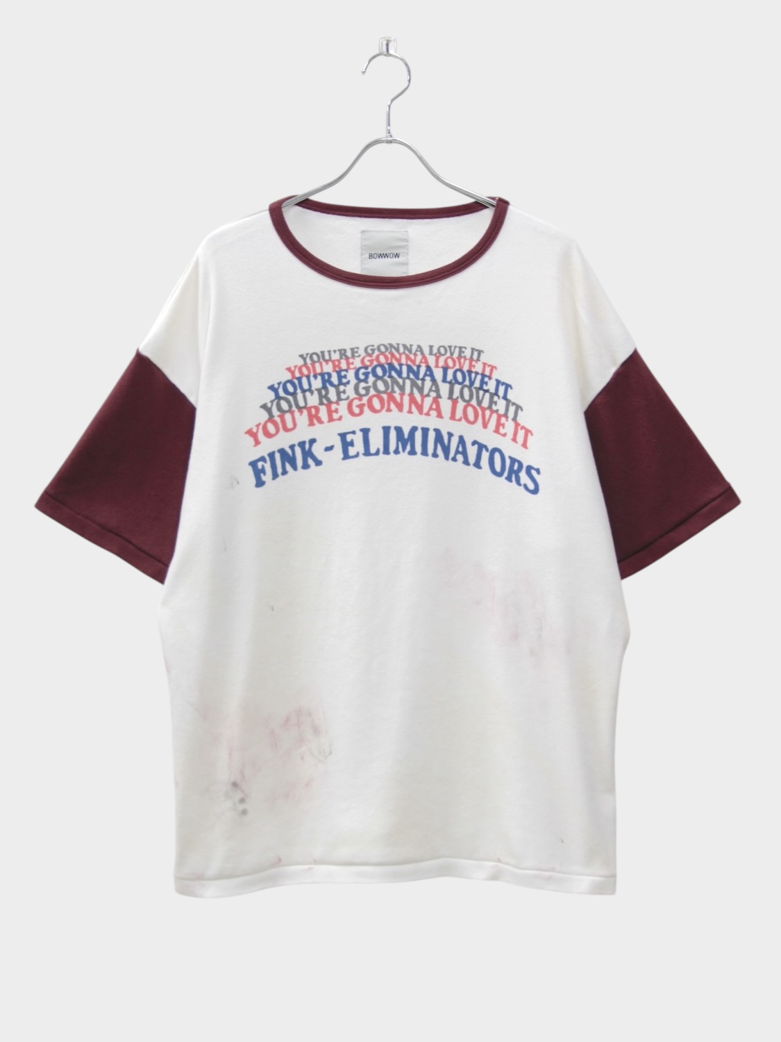 BOWWOW FINK ELIMINATORS RIBBED SS CS AGED WHITE/BURGUNDY 2026SS