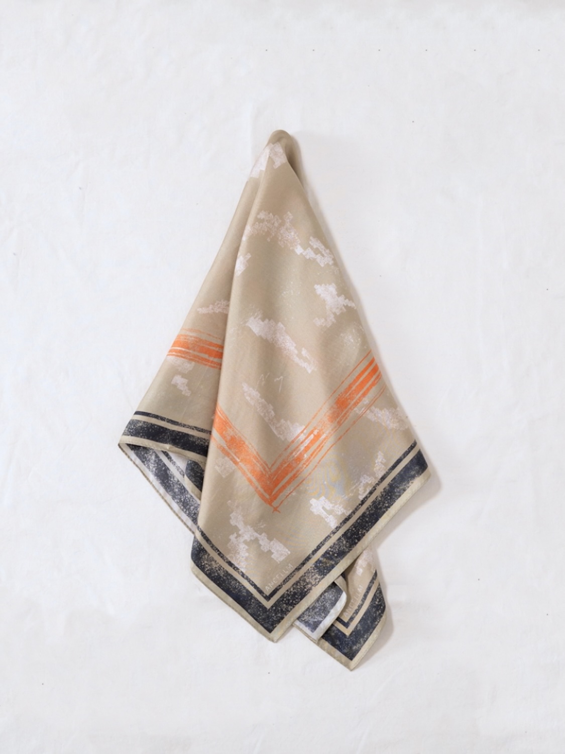 ANCELLM SILK SCALF BEIGE 2026AW