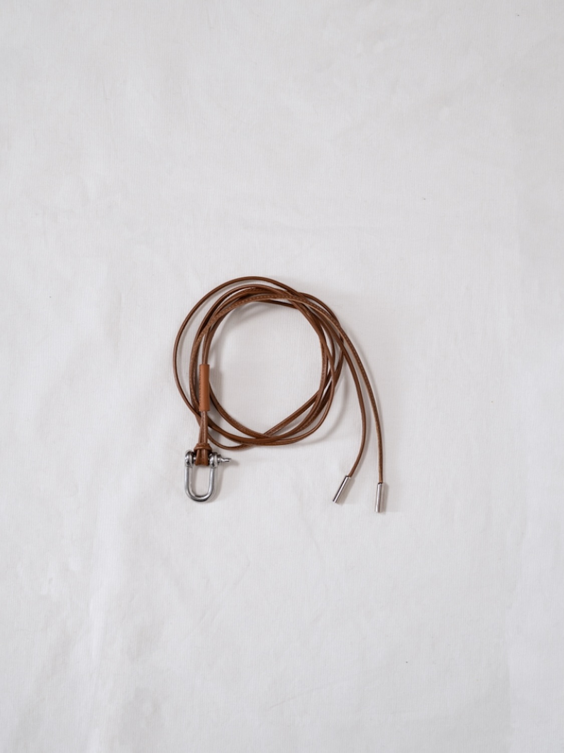 ANCELLM LEATHER ROPE BRACELET BROWN 2026AW