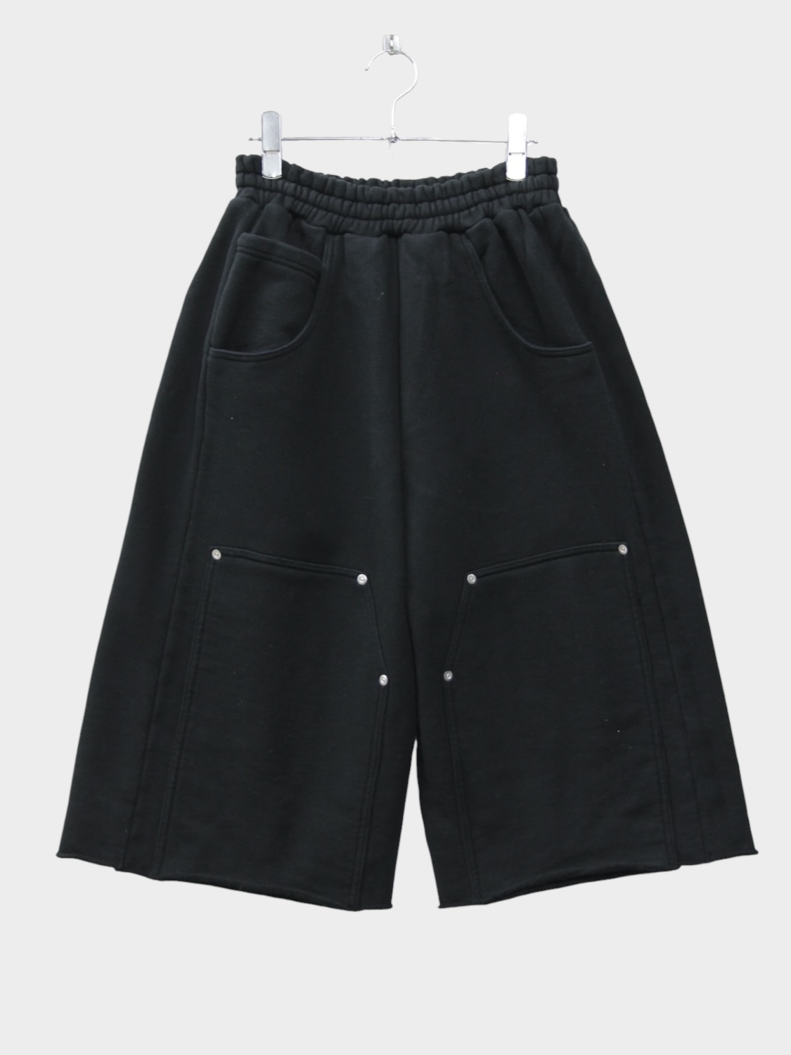 JIEDA 3/4 DOUBLE KNEE SWEAT PANTS BLACK 2026SS