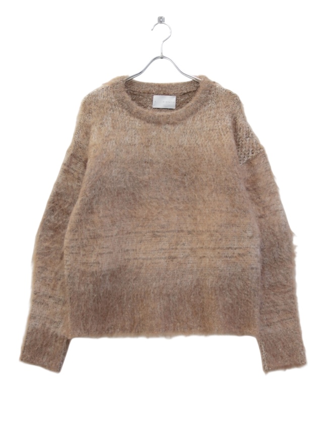 arenotis Alpaca Wool Gradient Shaggy Knit BROWN 2025AW