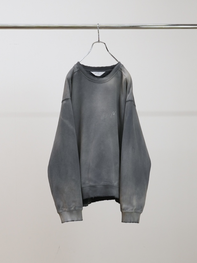 ANCELLM UNEVENNESS SWEAT SHIRT GRAY 2026SS