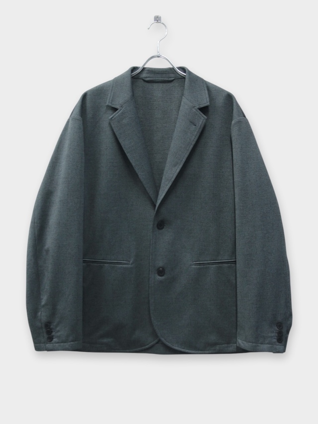 KANEMASA PHIL. 28G LOOP YARN GLEN CHECK JACKET GREY 2026SS