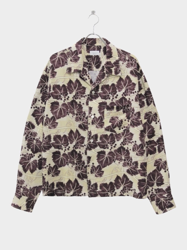 UNUSED LONG SLEEVE PRINT SHIRT BEIGE 2026SS