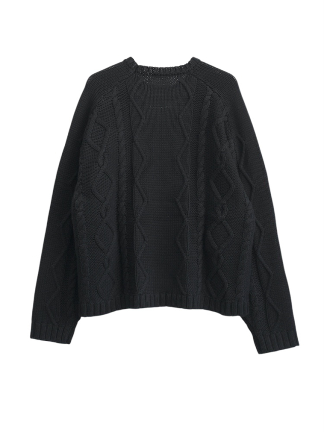 トップス 25aw ANCELLM CABLE STICH KNIT(BLACK) 2 ANCELLM CABLE STITCH KNIT BLACK 2025AW 通販ページ octavia