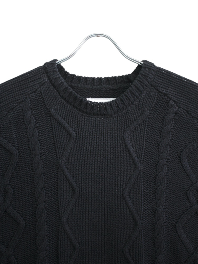 トップス 25aw ANCELLM CABLE STICH KNIT(BLACK) 2 CABLE STICH KNIT(BLACK) – ANCELLM