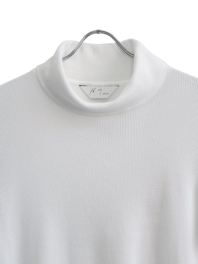 ANCELLM DAMAGE WAFFLE HI-NECK LS T-SHIRT WHITE 2025AW 通販ページ