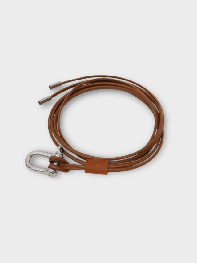 ANCELLM LEATHER ROPE BELT BROWN 2026SS 通販ページ octavia