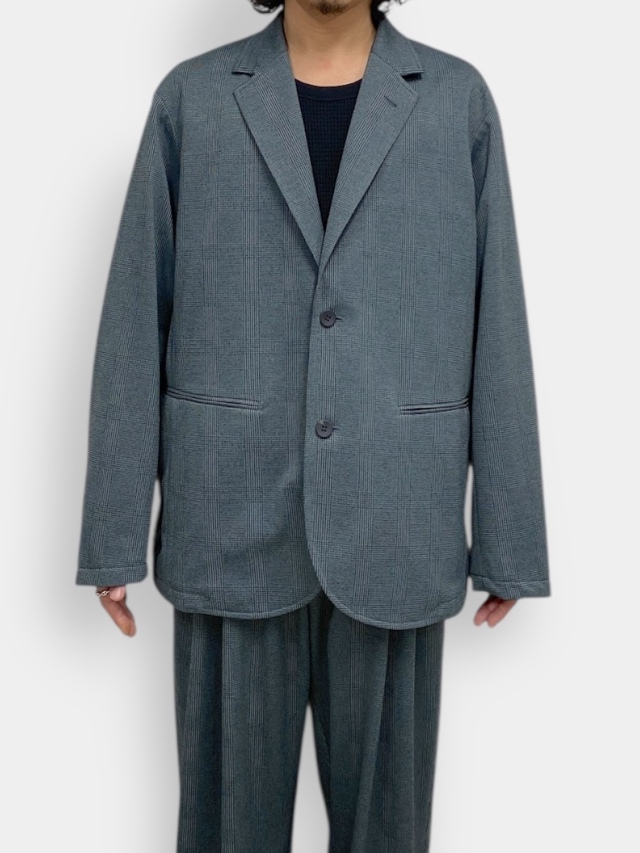 ジャケット・アウター 50's Style Fleck Nep Glen Check KANEMASA PHIL. 28G LOOP YARN GLEN CHECK JACKET GREY 2026SS 通販