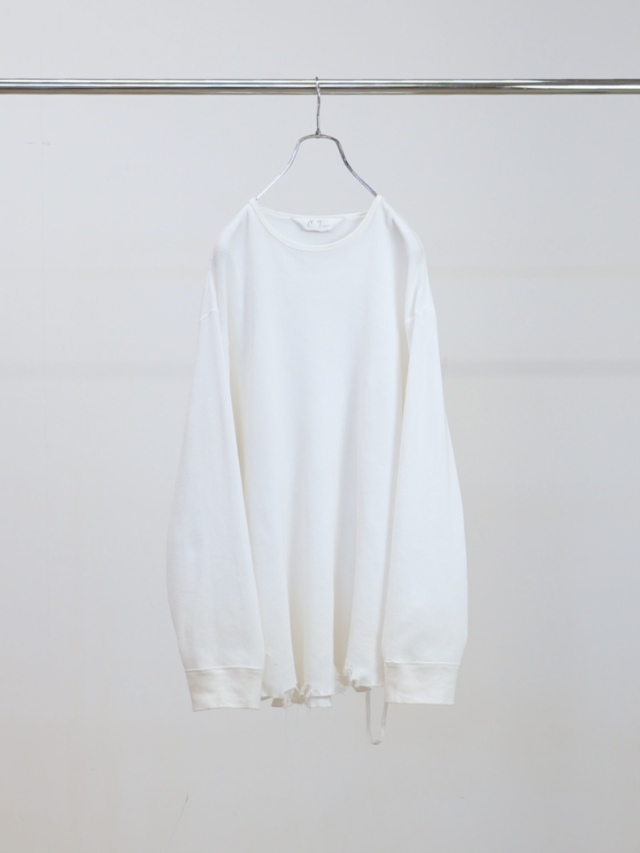 ANCELLM DAMAGE WAFFLE CREW LS WHITE 2026SS 通販ページ octavia