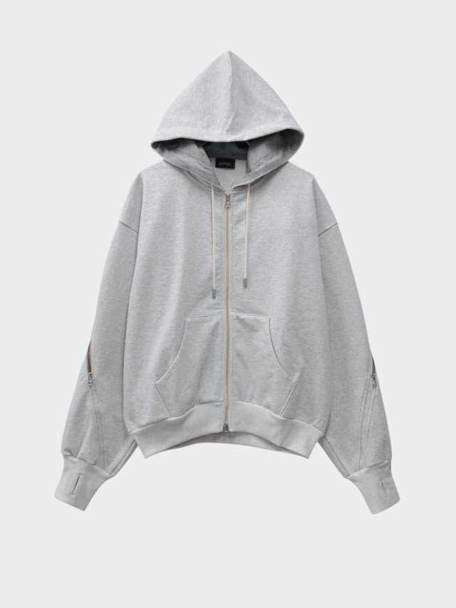 ROTOL VENTILATED ZIP HOODIE ASH 2026SS
