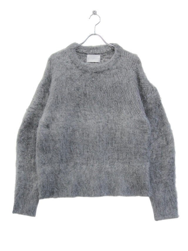 arenotis Alpaca Wool Gradient Shaggy Knit BLACK 2025AW