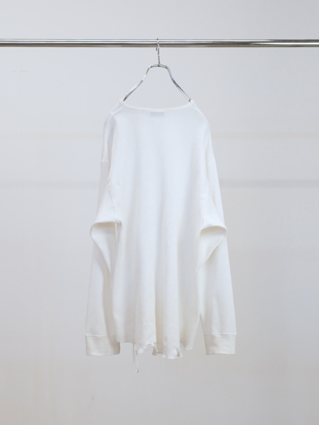 ANCELLM DAMAGE WAFFLE CREW LS WHITE 2026SS 通販ページ octavia