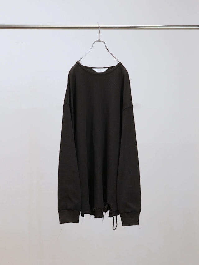 ANCELLM DAMAGE WAFFLE CREW LS D.BROWN 2026SS