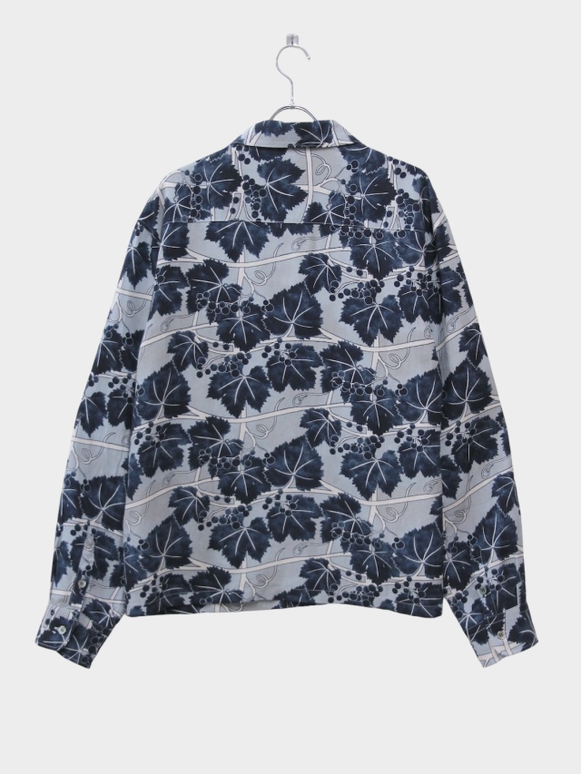US2565] UNUSED LONG SLEEVE PRINT SHIRT NAVY 通販ページ octavia