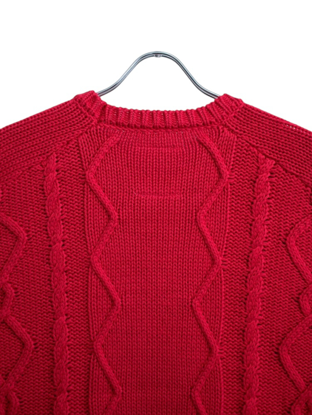 ANCELLM CABLE STITCH KNIT RED 2025AW 通販ページ octavia[オクタヴィア] 
