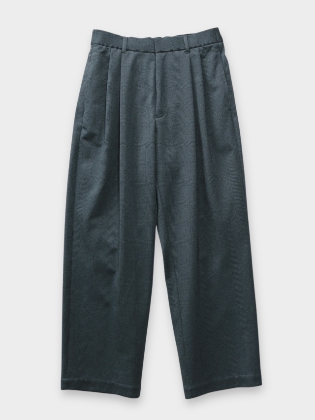 KANEMASA PHIL. 28G LOOP YARN GLEN CHECK TROUSERS GREY 2026SS 通販