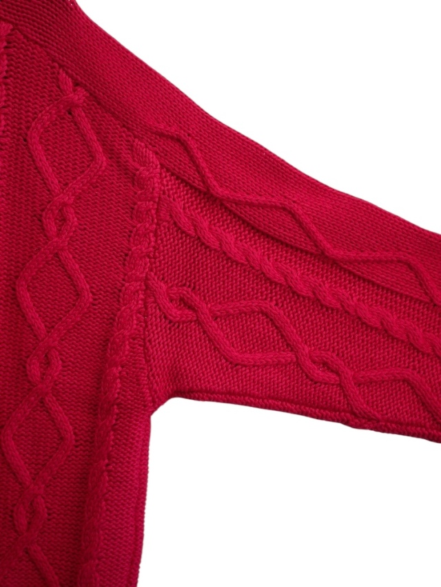 ANCELLM CABLE STITCH KNIT RED 2025AW 通販ページ octavia[オクタヴィア]