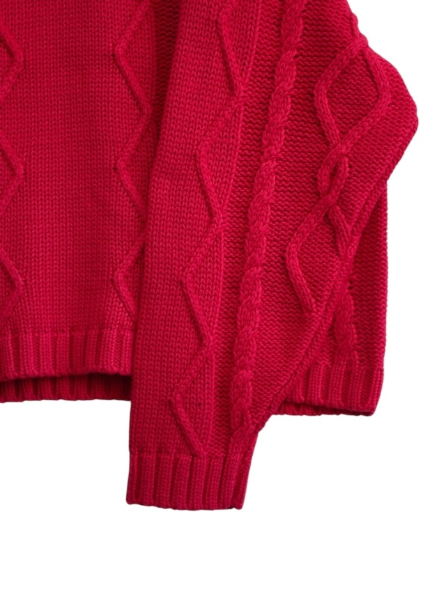 ANCELLM CABLE STITCH KNIT RED 2025AW 通販ページ octavia[オクタヴィア] 