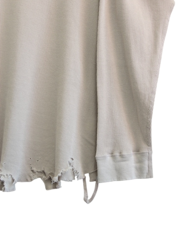 トップス ancellm DAMAGE WAFFLE HI-NECK LS T-SHIRT ANCELLM DAMAGE WAFFLE HI-NECK LS T-SHIRT GREIGE 2025AW 通販