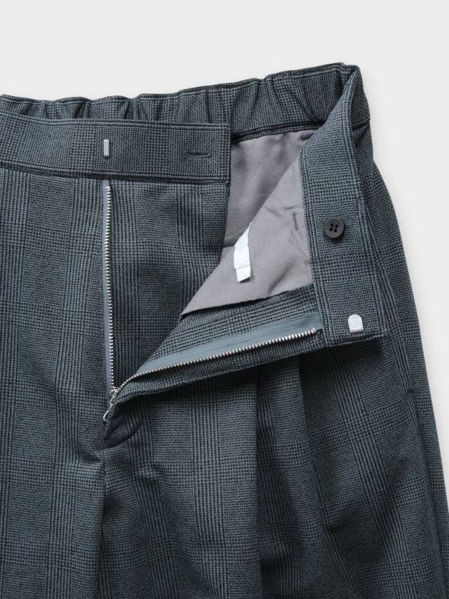 KANEMASA PHIL. 28G LOOP YARN GLEN CHECK TROUSERS GREY 2026SS 通販