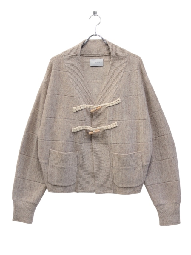 arenotis Yomogi Wool Short Duffle Knit Cardigan BEIGE 2025AW