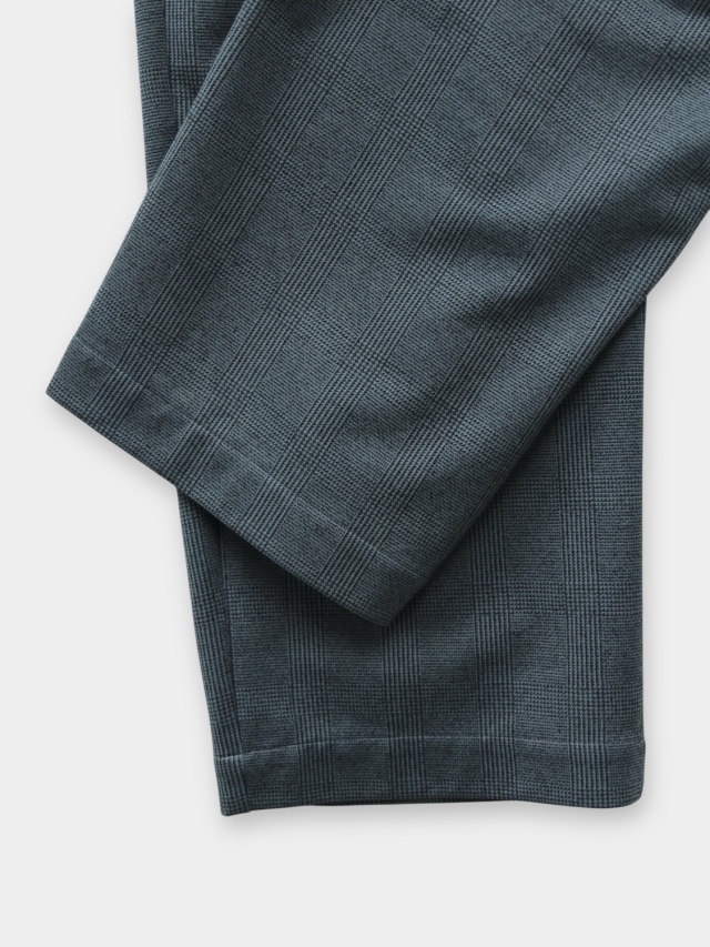 KANEMASA PHIL. 28G LOOP YARN GLEN CHECK TROUSERS GREY 2026SS 通販