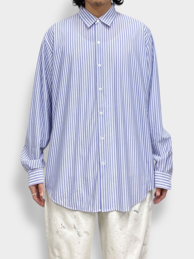 KANEMASA PHIL. 46G STRIPE ATMOSPHERE SHIRT SAX/BLACK2026SS 通販