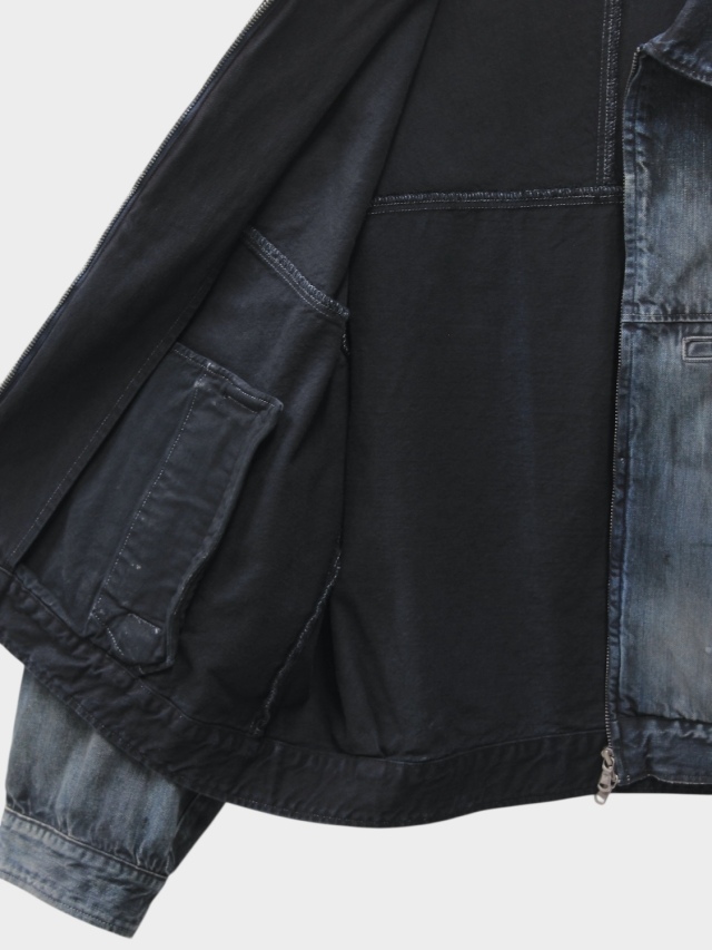 ANCELLM DENIM ZIPUP JACKET BLACK 2026SS 通販ページ octavia