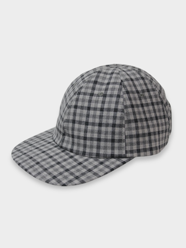 UNUSED WOOL CAP GRAY CHECK 2026SS