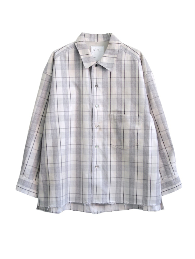 即完売 25aw 新品 アンセルム ANCELLM チェックシャツ GRAY 1 2025AW】 ANCELLM (アンセルム) 
