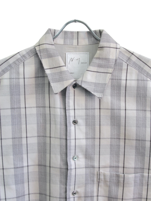 ANCELLM C/R CHECK SHIRT GRAY 2025AW 通販ページ octavia