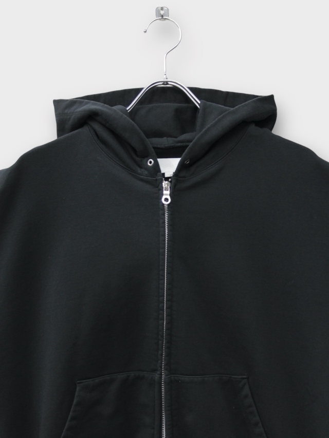 KANEMASA PHIL. 36G FINE SWEAT ZIP HOODIE BLACK DYE 2026SS 通販