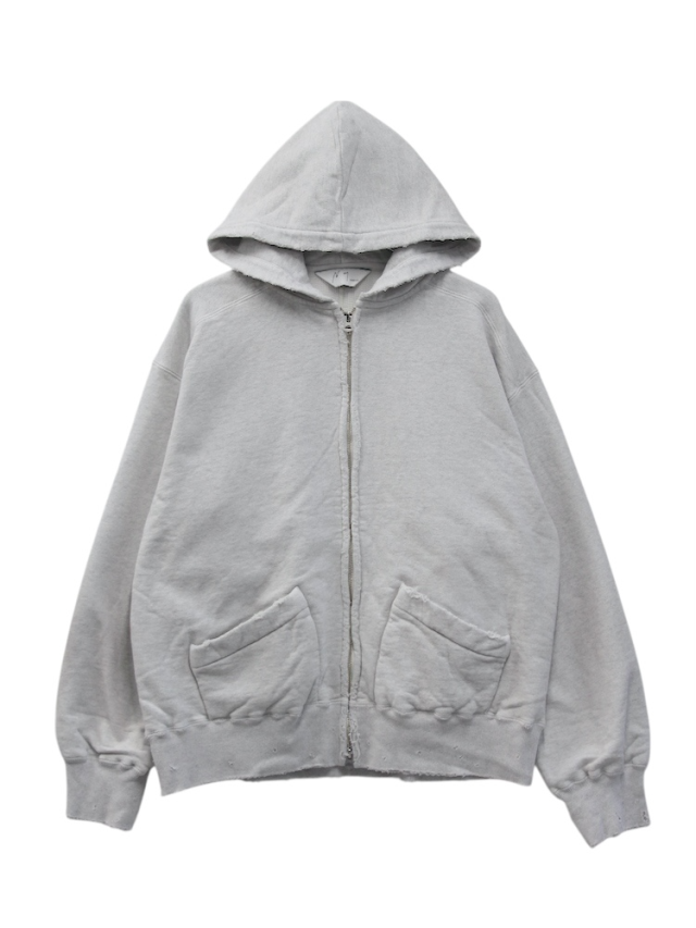 ANCELLM ZIP UP HOODIE HEATHER WHITE 2025AW 通販ページ